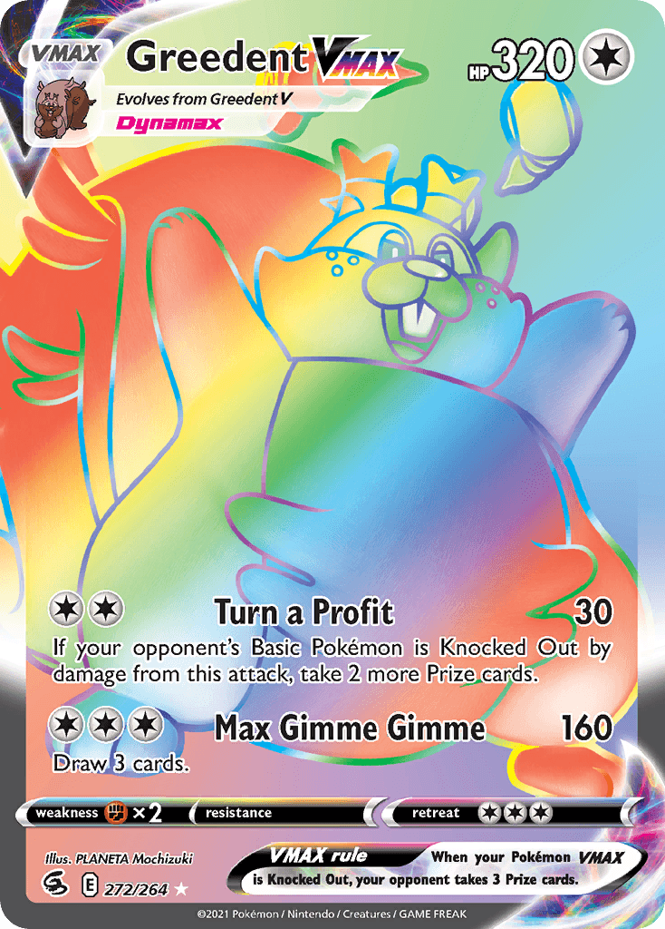 Greedent VMAX (Fusion Strike) #272 card art
