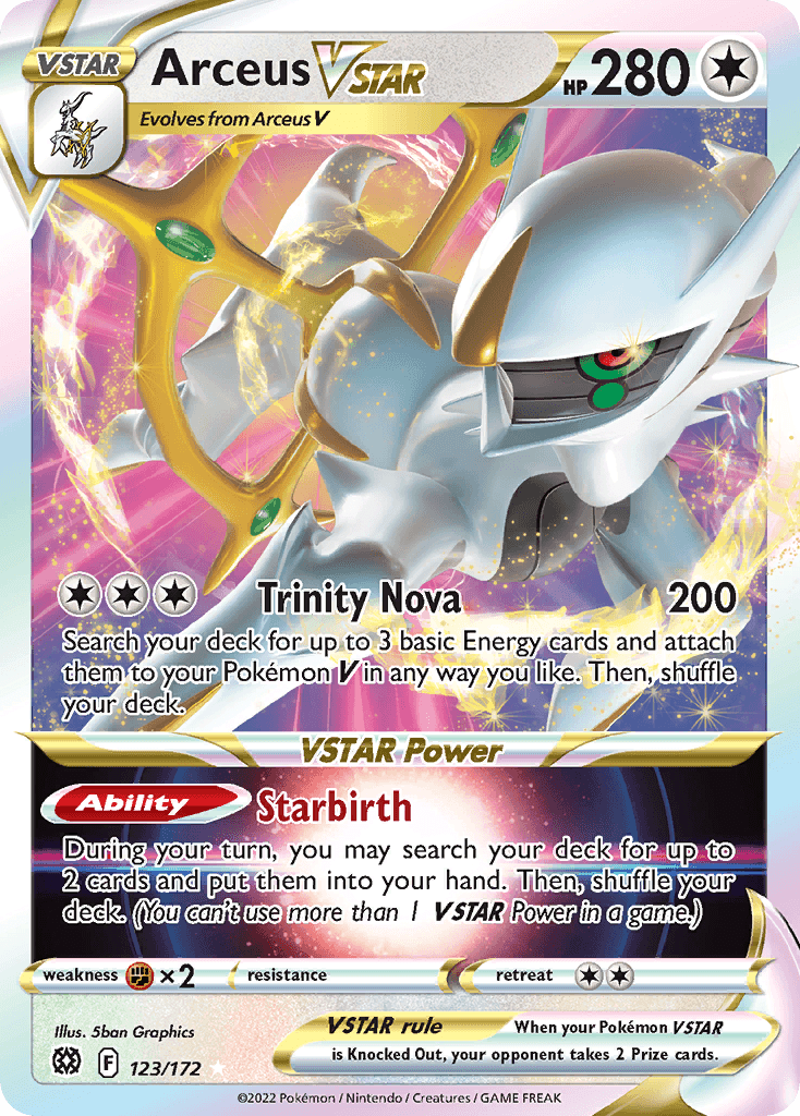 Arceus VSTAR (Brilliant Stars) #123 card art