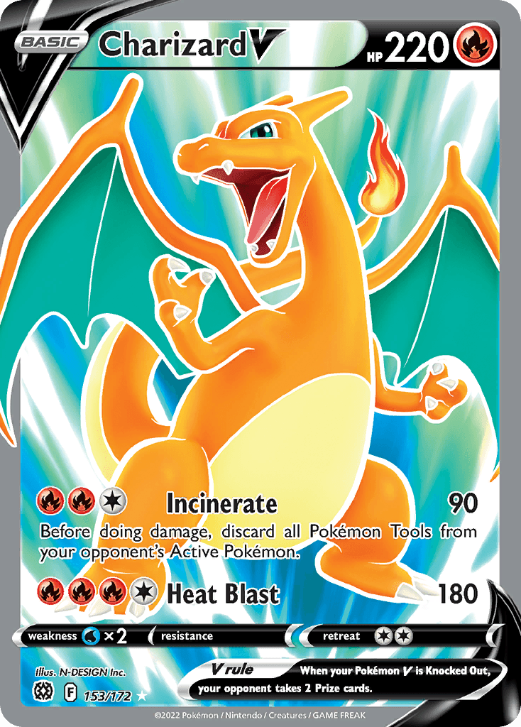 Charizard V (Brilliant Stars) #153 card art