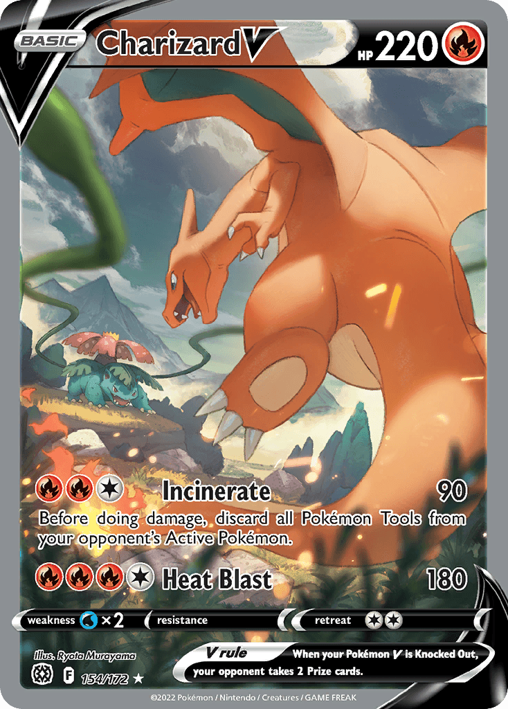 Charizard V (Brilliant Stars) #154 card art