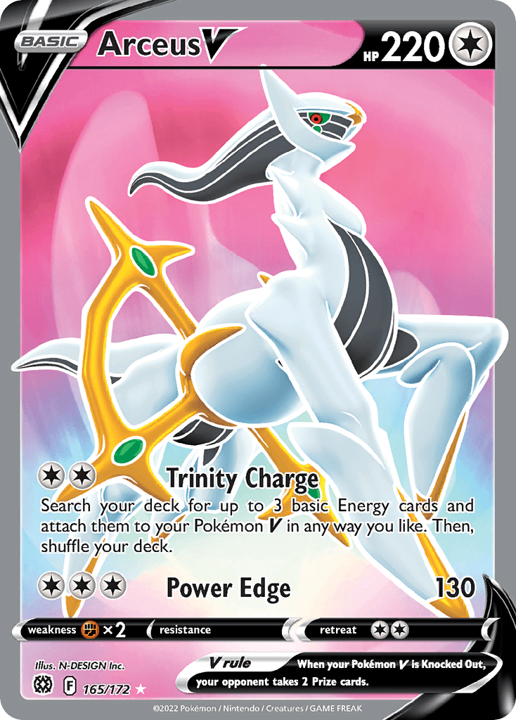 Arceus V (Brilliant Stars) #165 card art