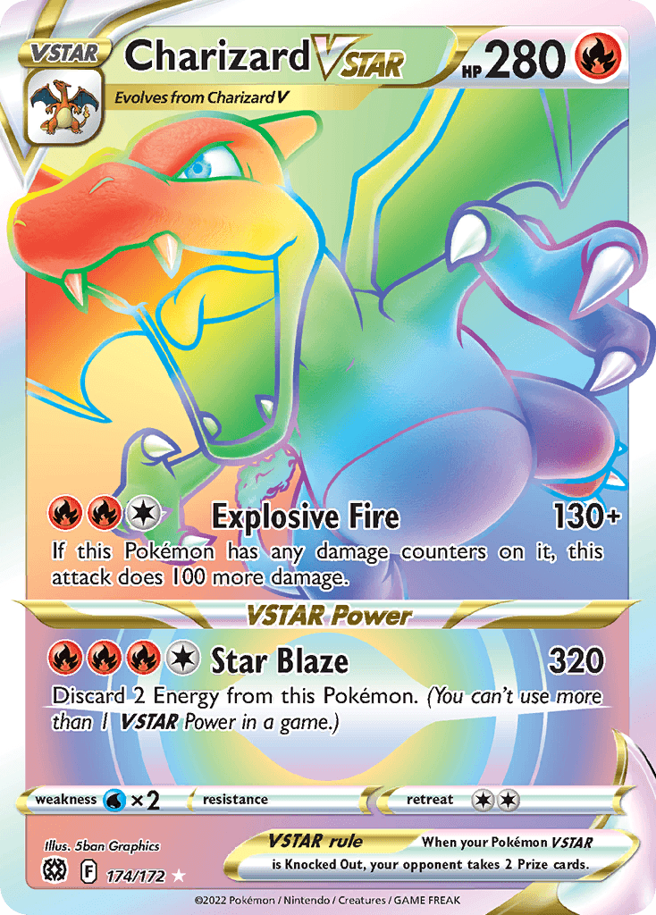 Charizard VSTAR (Brilliant Stars) #174 card art