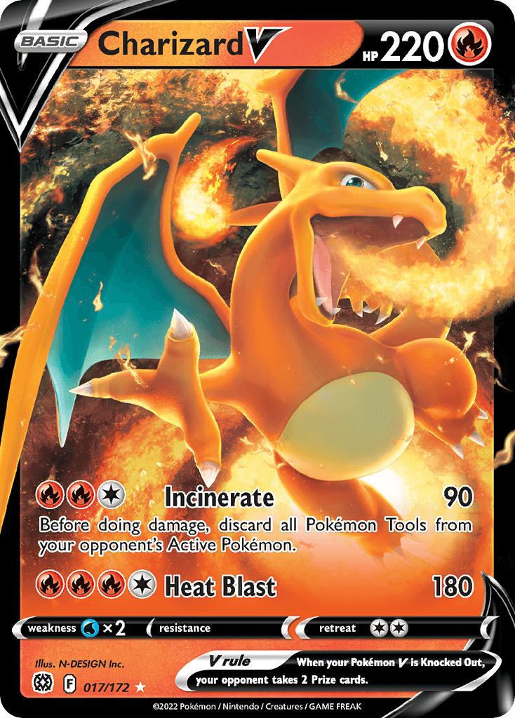 Charizard V (Brilliant Stars) #17 card art