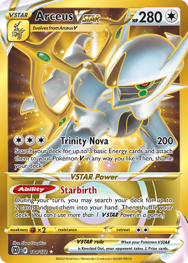Arceus VSTAR (Brilliant Stars) #184 card art