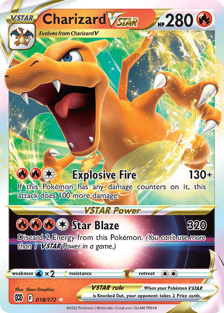 Charizard VSTAR (Brilliant Stars) #18 card art