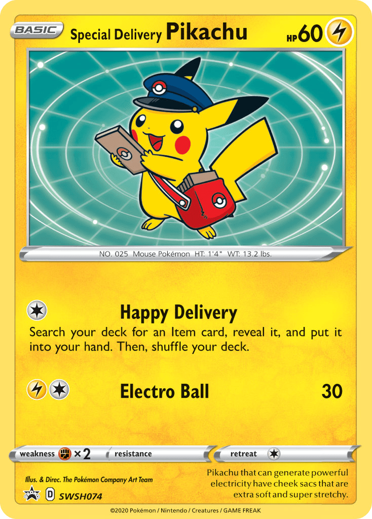 Special Delivery Pikachu (SWSH Black Star Promos) #SWSH074
