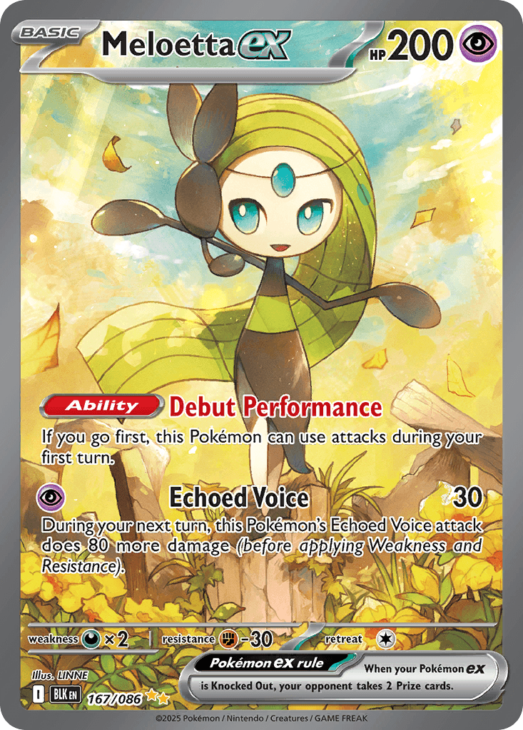Meloetta ex (Black Bolt) #167 card art