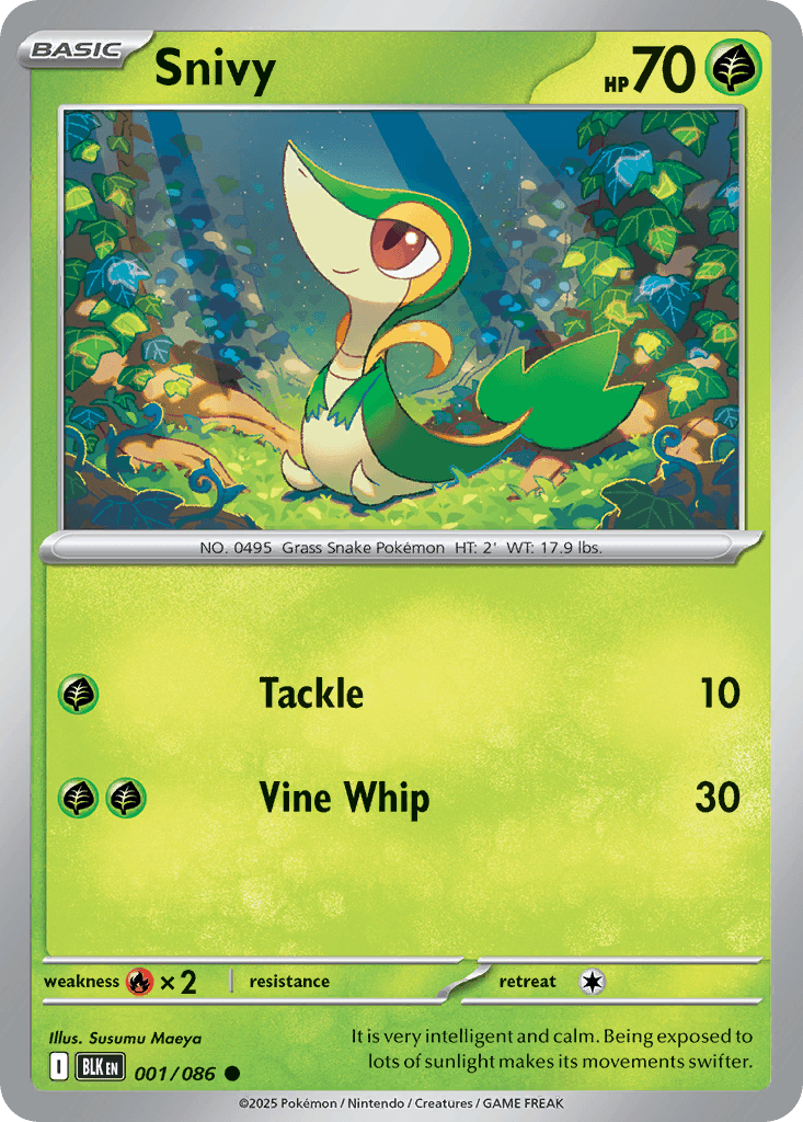 Snivy (Black Bolt) #1 card art