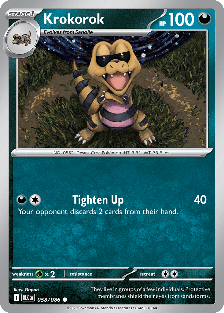 Krokorok (Black Bolt) #58 card art
