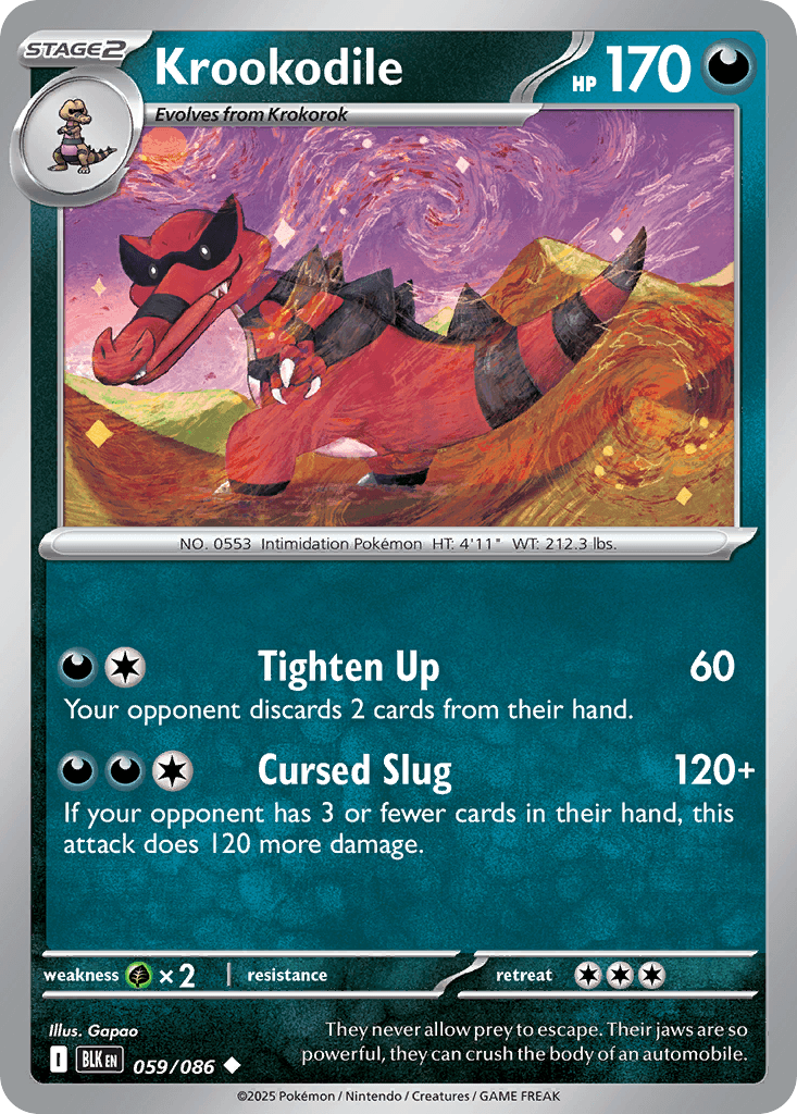 Krookodile (Black Bolt) #59 card art