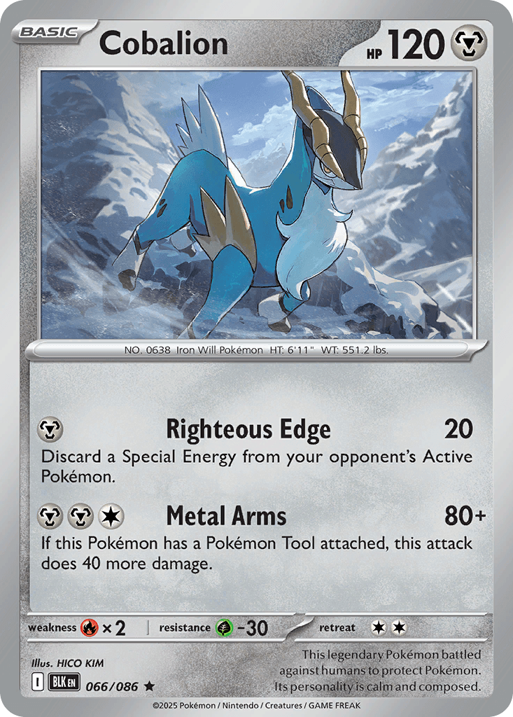 Cobalion (Black Bolt) #66 card art