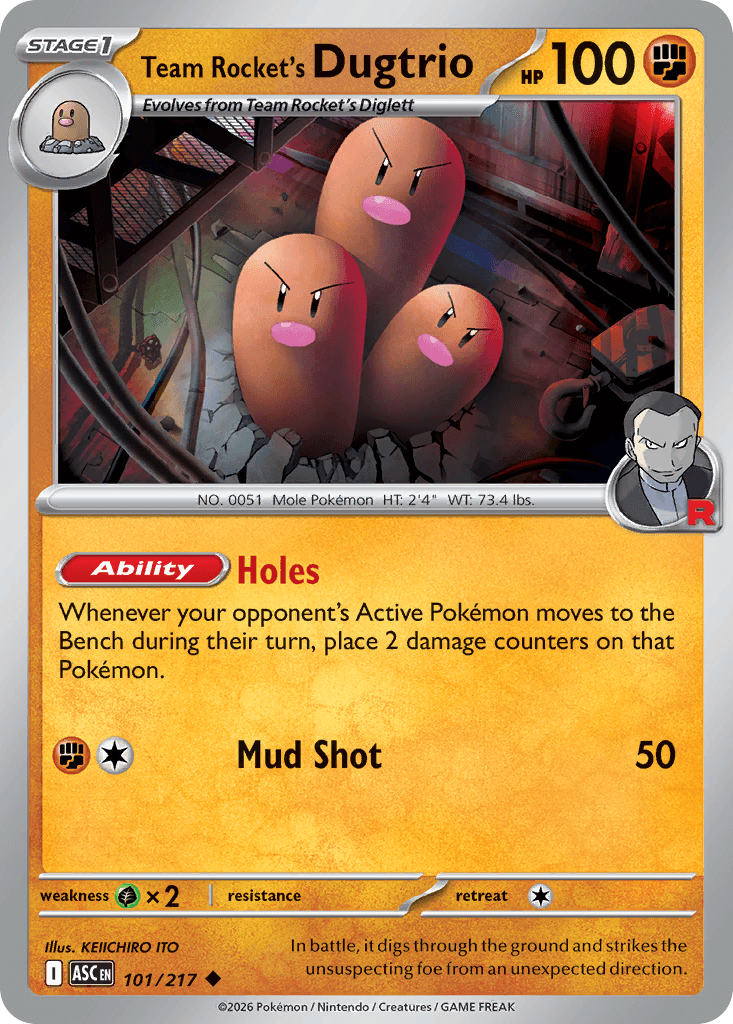 Team Rocket's Dugtrio (Ascended Heroes) #101
