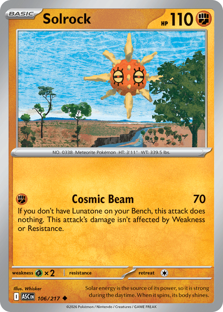 Solrock (Ascended Heroes) #106 card art