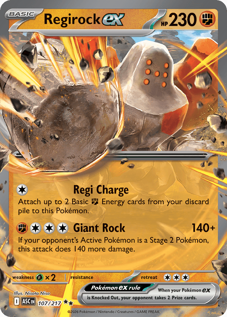 Regirock ex (Ascended Heroes) #107