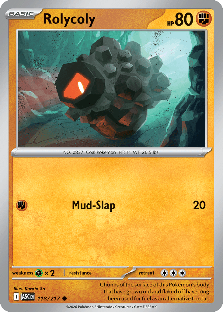 Rolycoly (Ascended Heroes) #118 card art