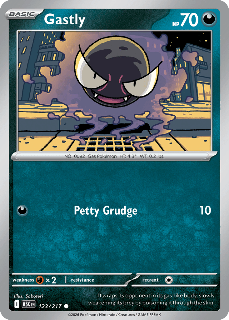 Gastly (Ascended Heroes) #123 card art