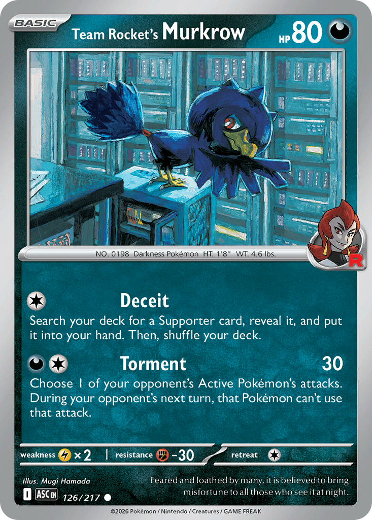 Team Rocket's Murkrow (Ascended Heroes) #126 card art