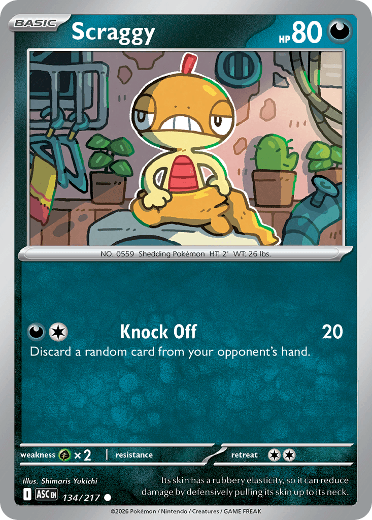 Scraggy (Ascended Heroes) #134 card art
