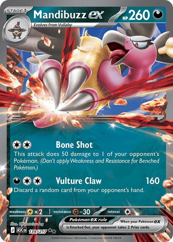 Mandibuzz ex (Ascended Heroes) #139 card art