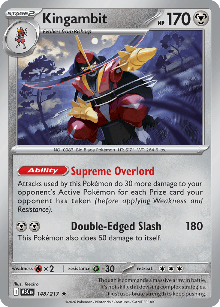 Kingambit (Ascended Heroes) #148 card art