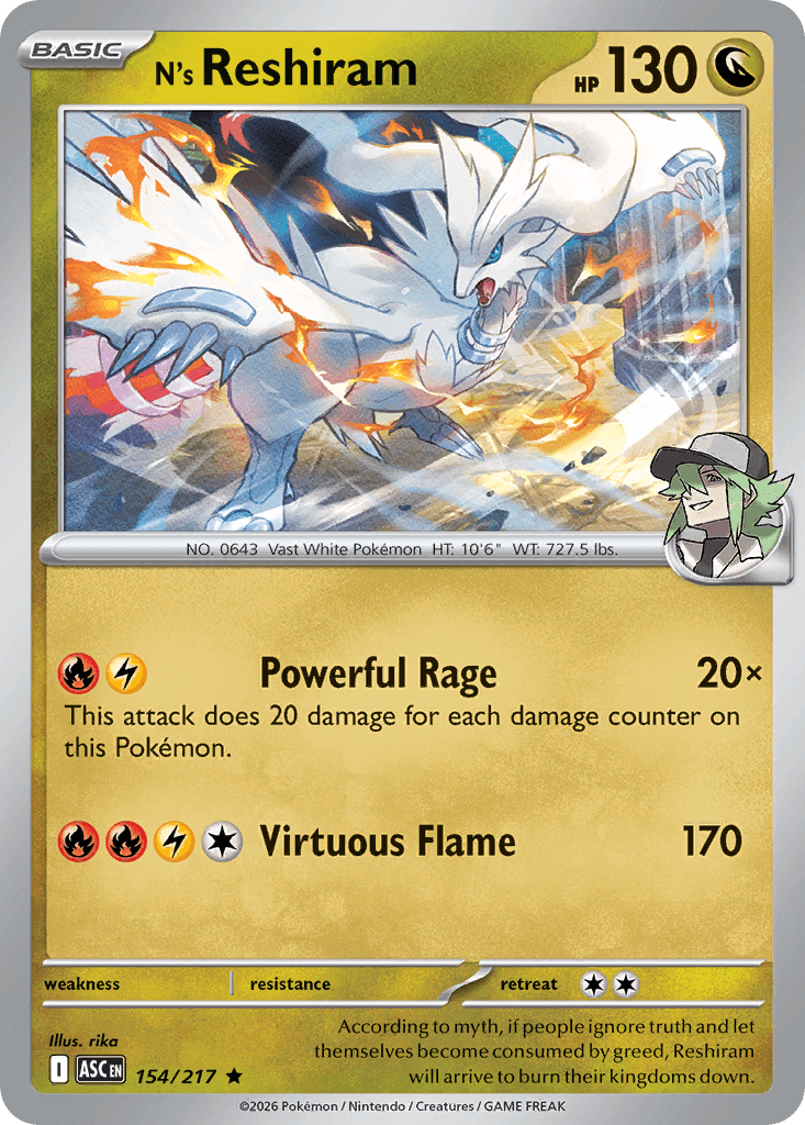N's Reshiram (Ascended Heroes) #154