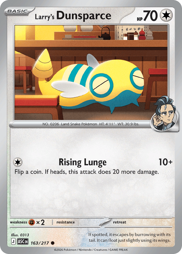 Larry's Dunsparce (Ascended Heroes) #163 card art