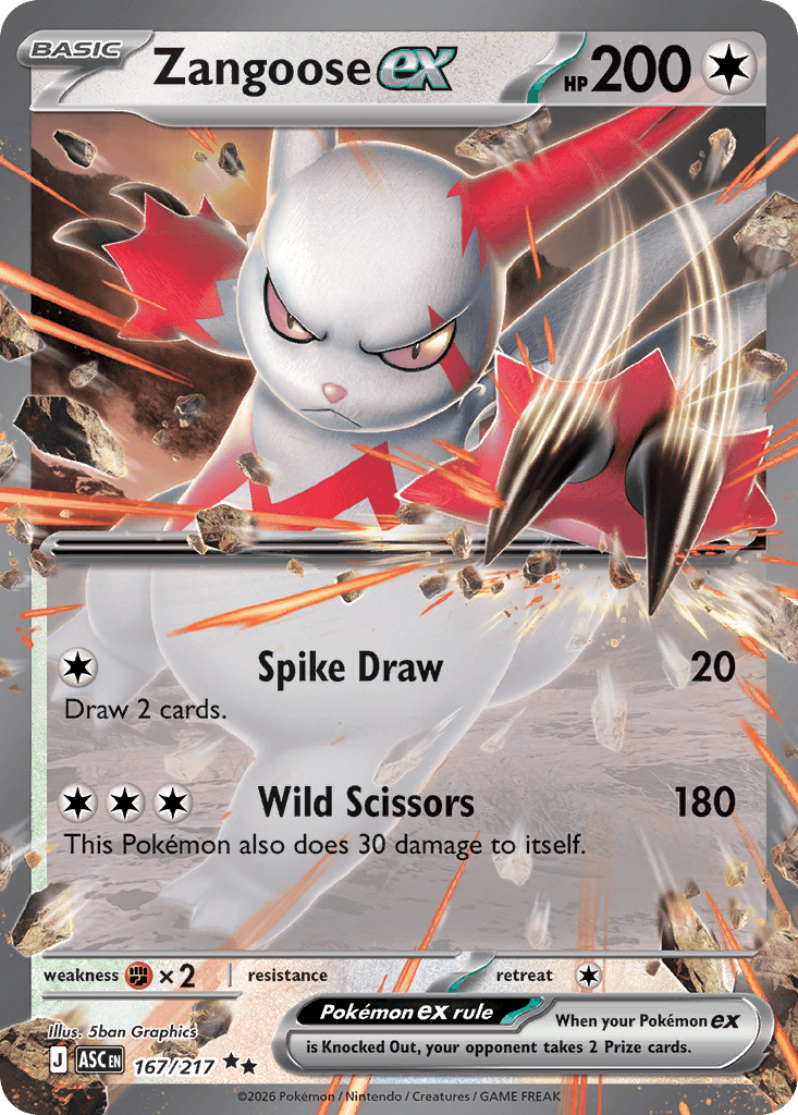Zangoose ex (Ascended Heroes) #167