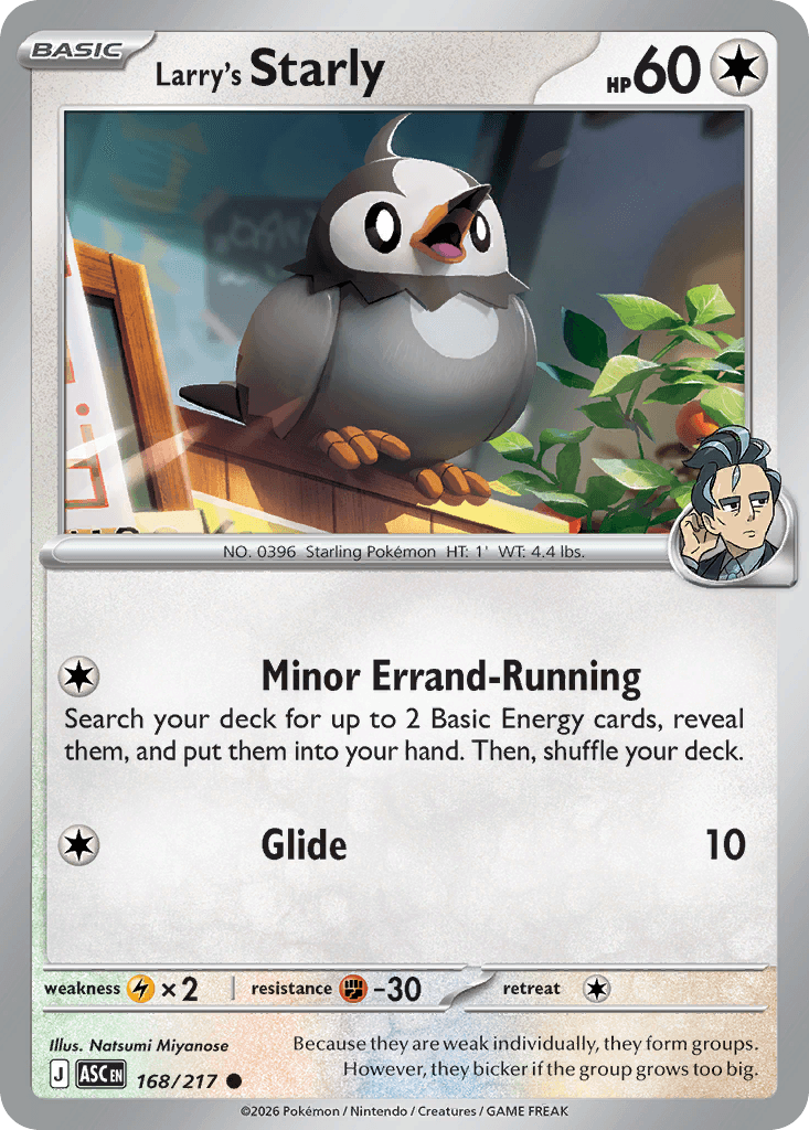 Larry's Starly (Ascended Heroes) #168 card art