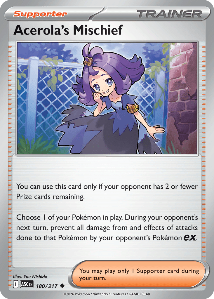 Acerola's Mischief (Ascended Heroes) #180 card art