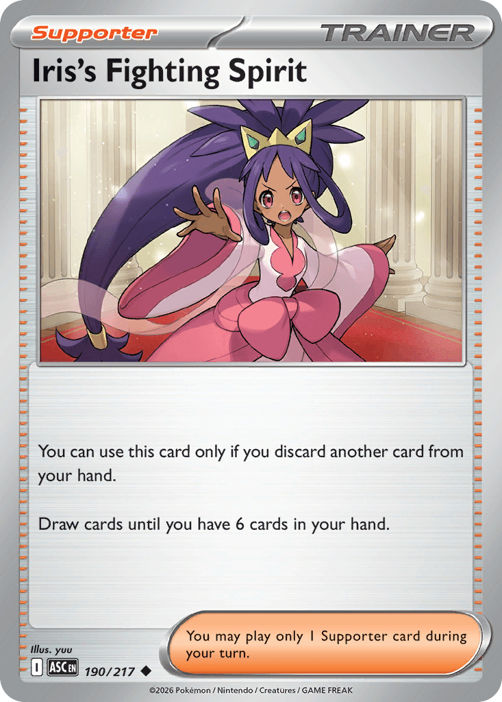 Iris's Fighting Spirit (Ascended Heroes) #190 card art
