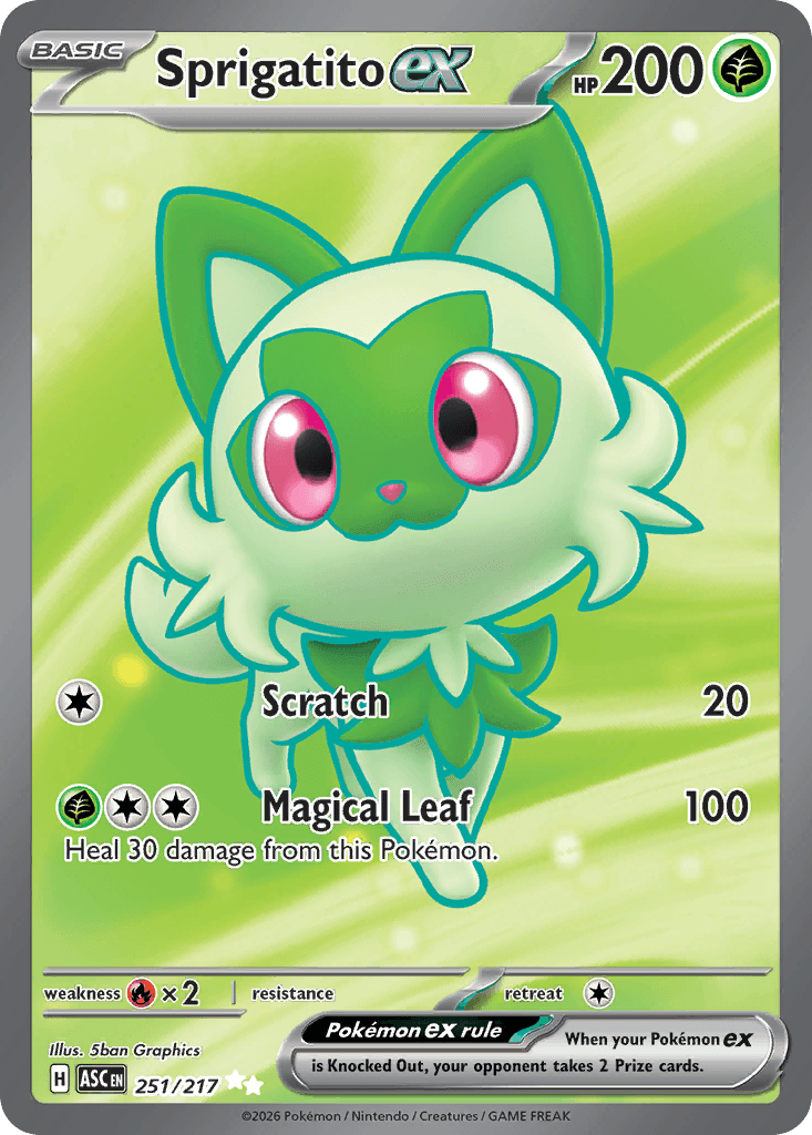 Sprigatito ex (Ascended Heroes) #251 card art