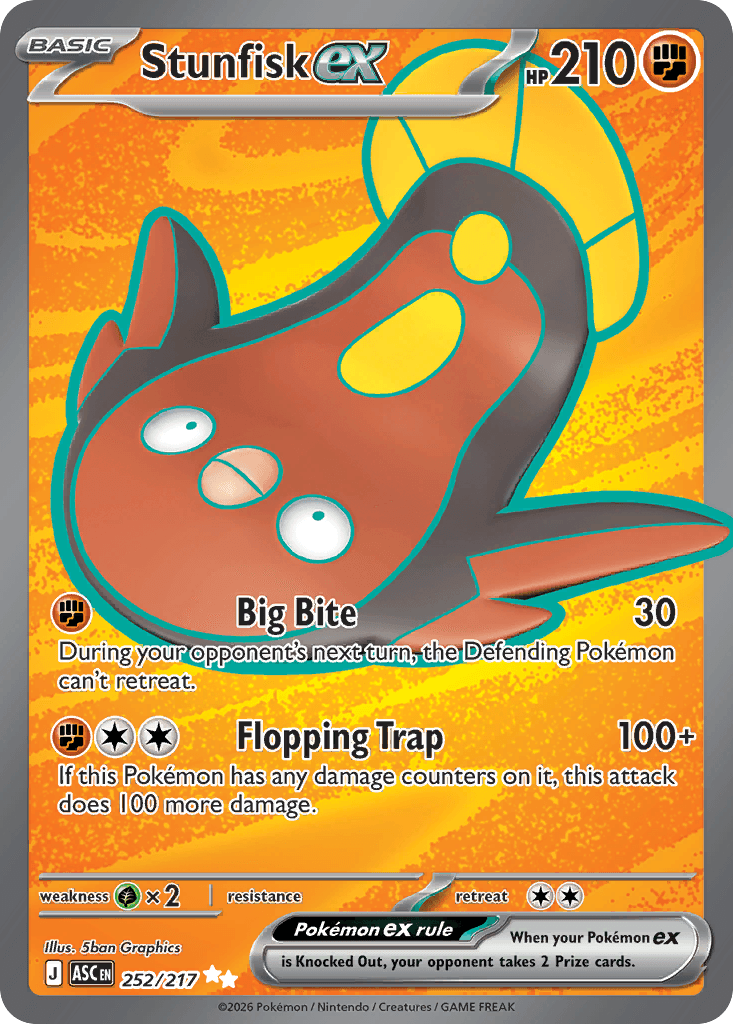 Stunfisk ex (Ascended Heroes) #252 card art