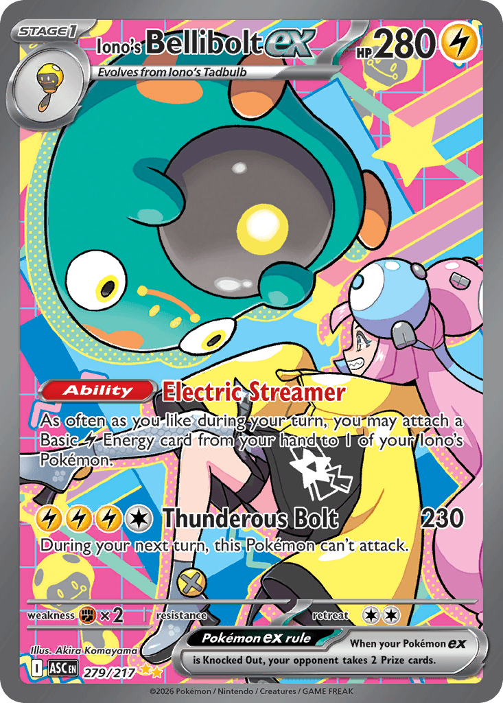 Iono's Bellibolt ex (Ascended Heroes) #279 card art