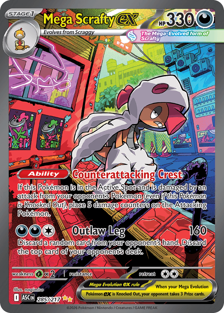 Mega Scrafty ex (Ascended Heroes) #285