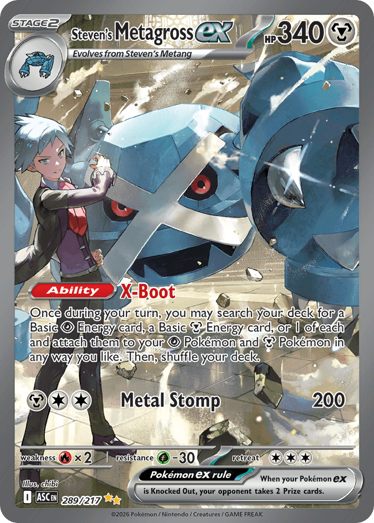 Steven's Metagross ex (Ascended Heroes) #289 card art