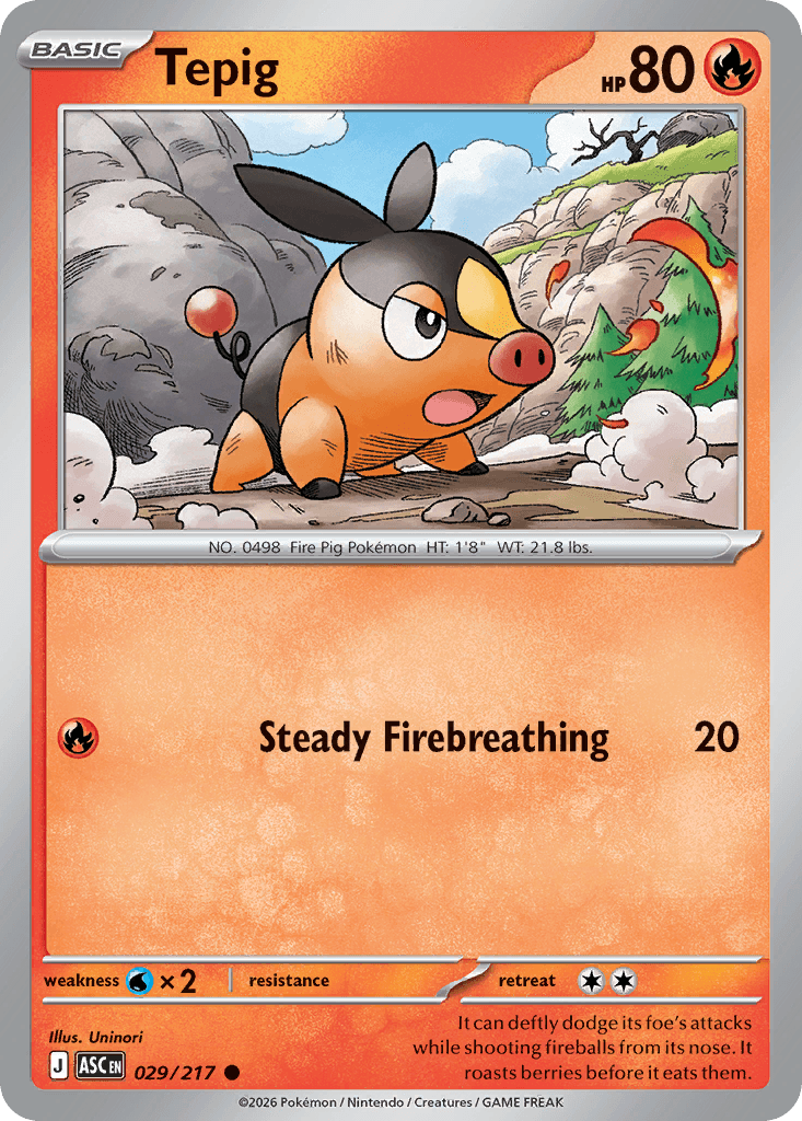 Tepig (Ascended Heroes) #29 card art