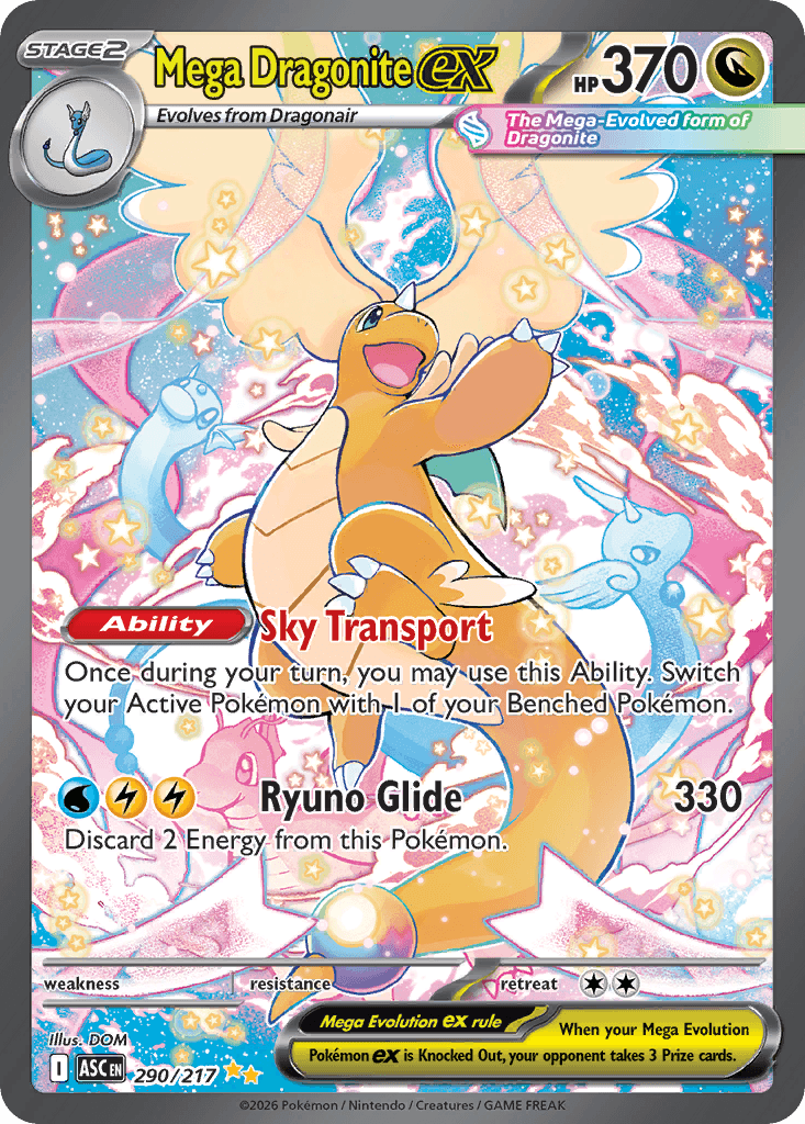 Mega Dragonite ex (Ascended Heroes) #290 card art