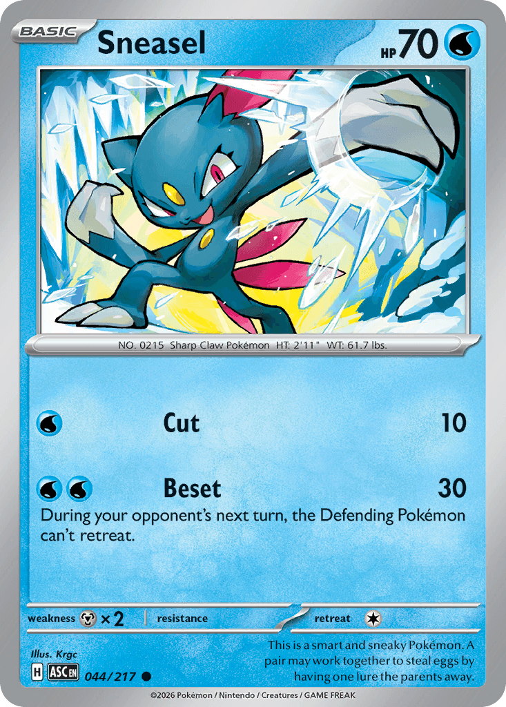 Sneasel (Ascended Heroes) #44 card art