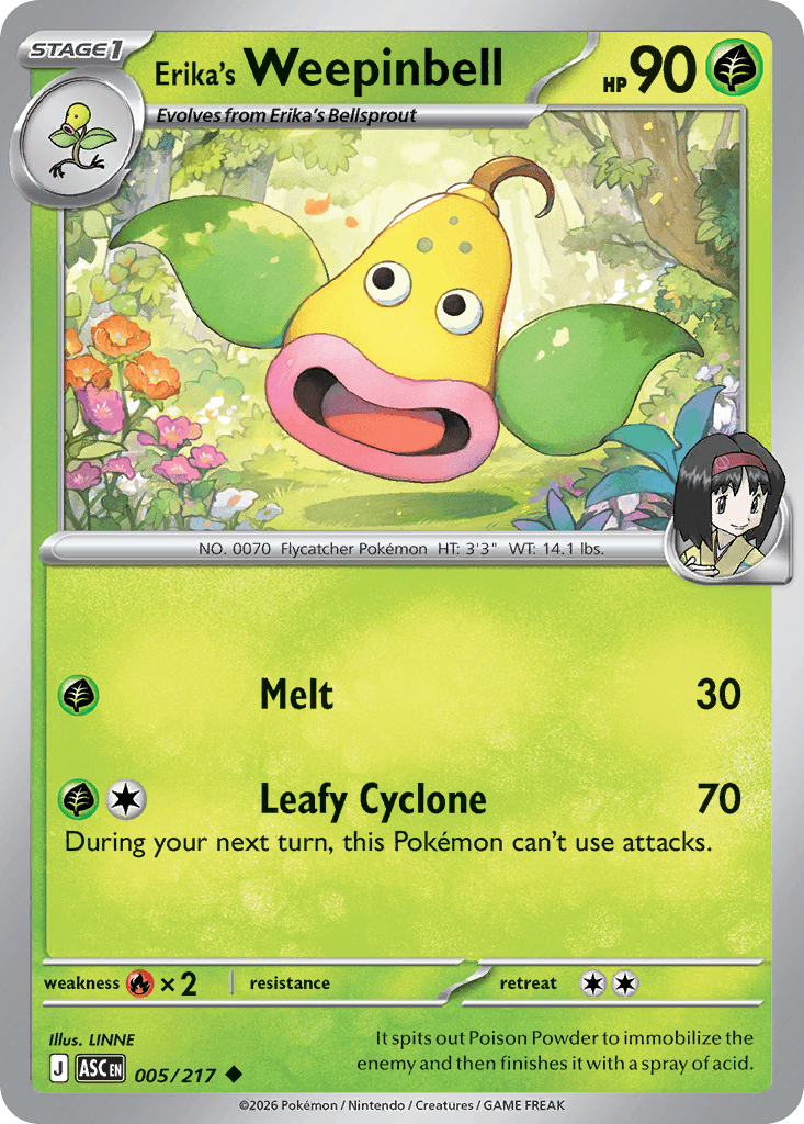 Erika's Weepinbell (Ascended Heroes) #5 card art