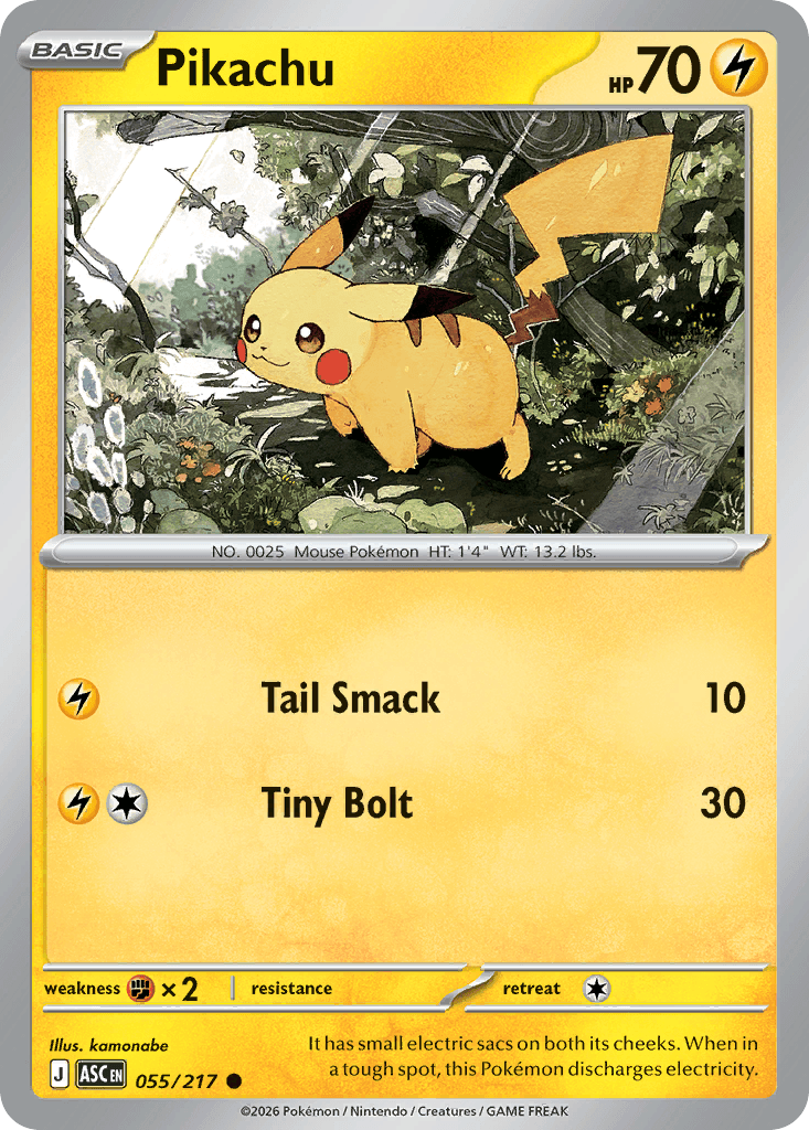 Pikachu (Ascended Heroes) #55 card art