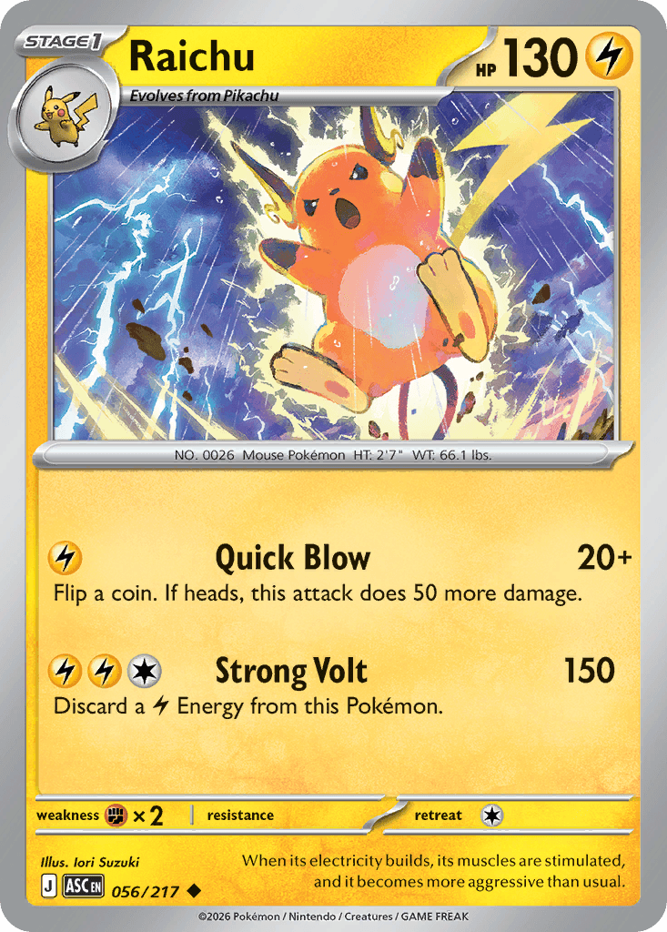 Raichu (Ascended Heroes) #56