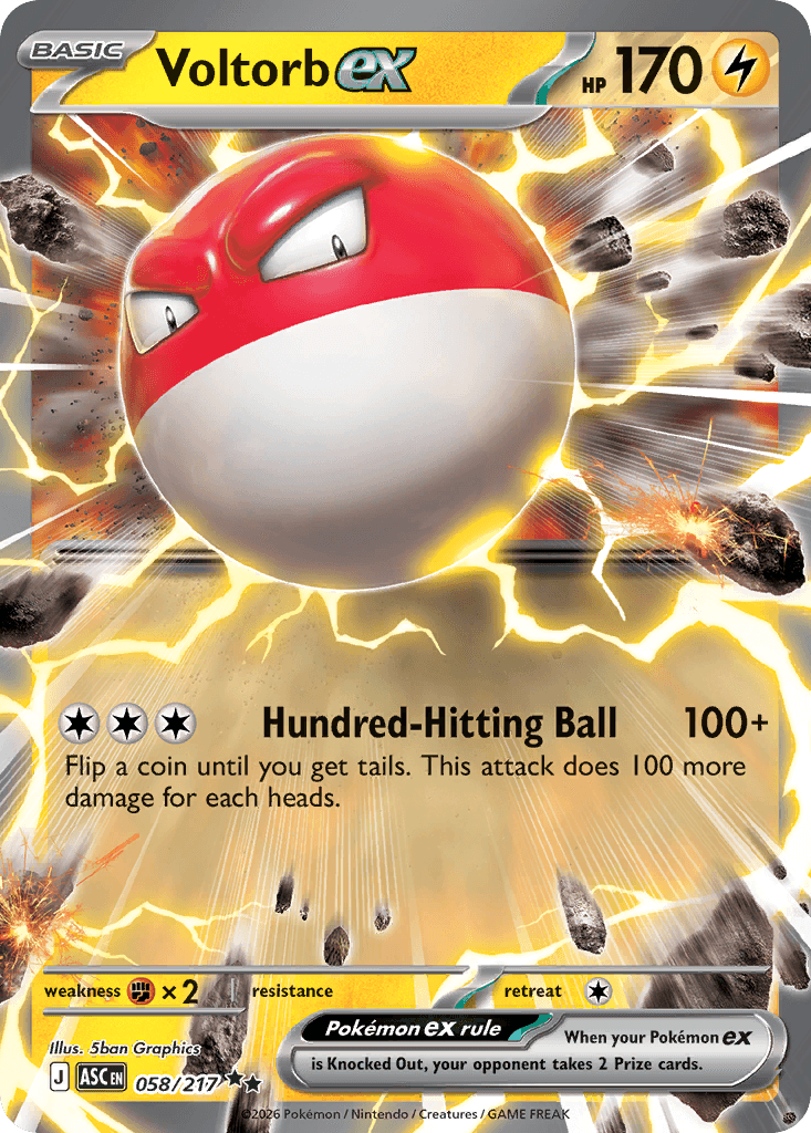 Voltorb ex (Ascended Heroes) #58 card art