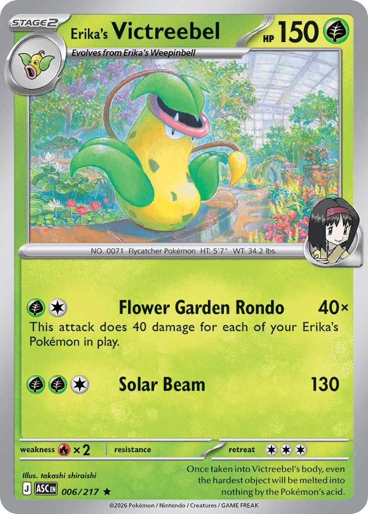 Erika's Victreebel (Ascended Heroes) #6 card art