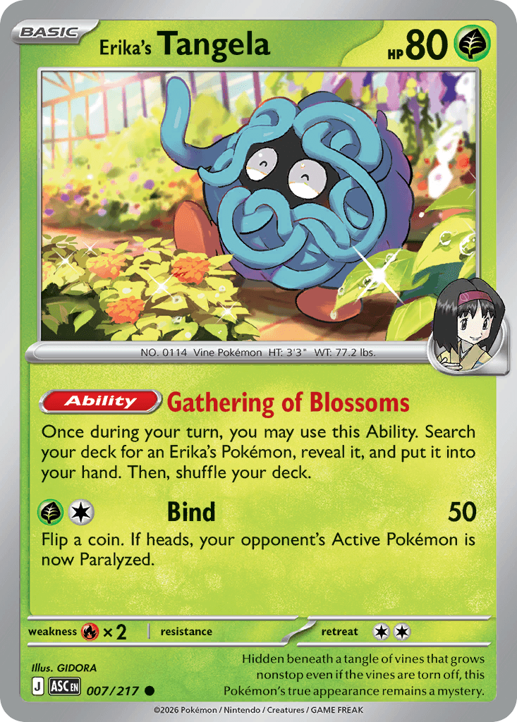 Erika's Tangela (Ascended Heroes) #7 card art