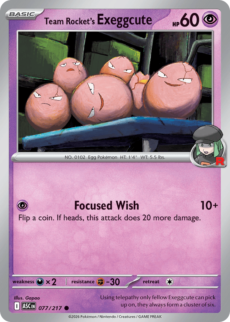 Team Rocket's Exeggcute (Ascended Heroes) #77