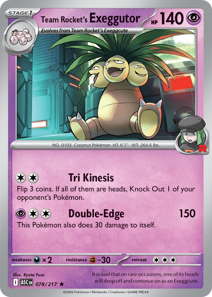 Team Rocket's Exeggutor (Ascended Heroes) #78 card art