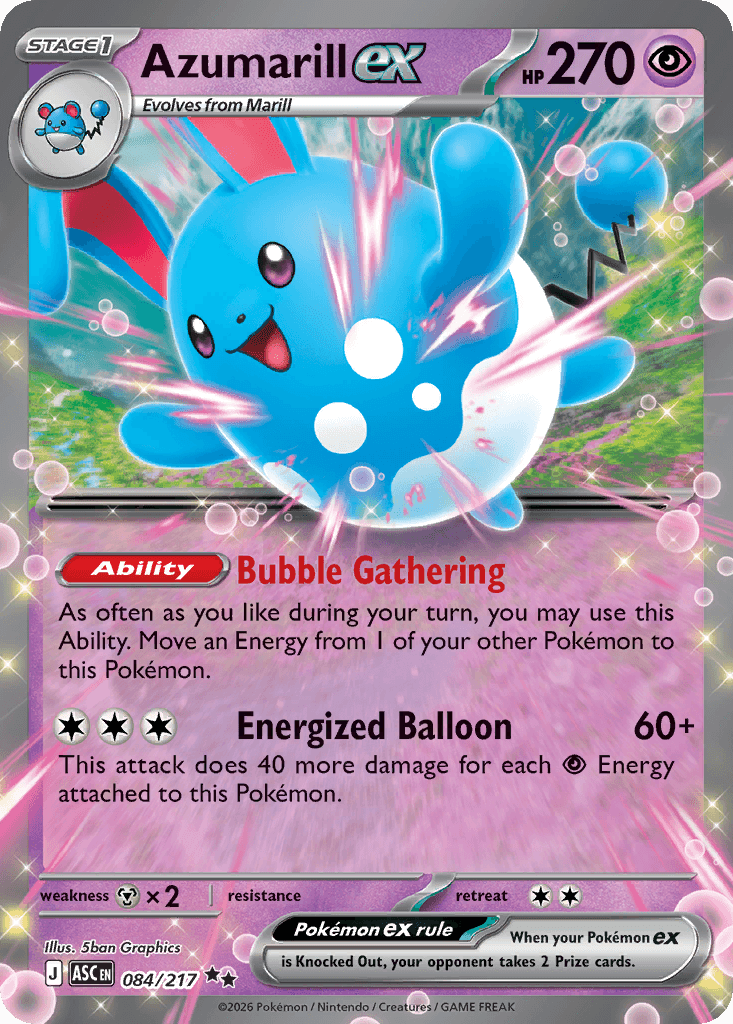 Azumarill ex (Ascended Heroes) #84 card art