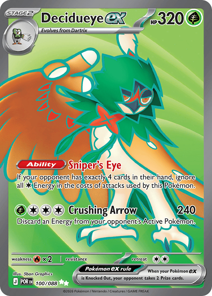 Decidueye ex (Perfect Order) #100 card art