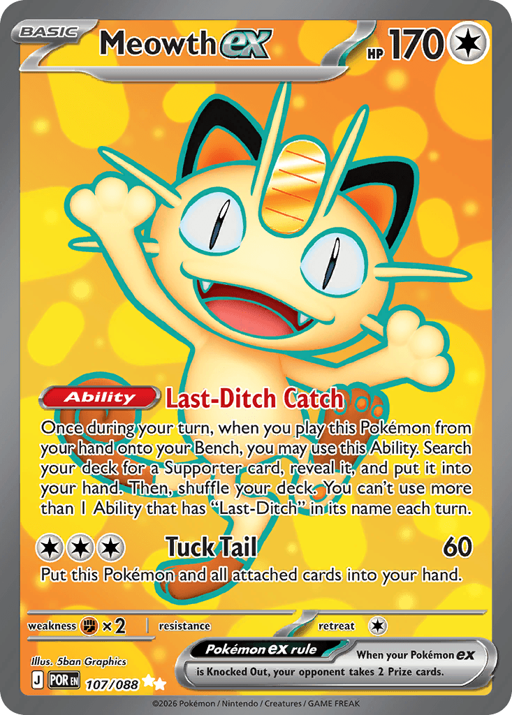 Meowth ex (Perfect Order) #107