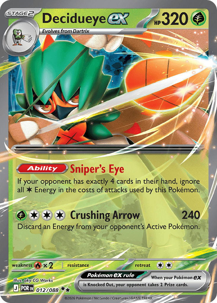 Decidueye ex (Perfect Order) #12